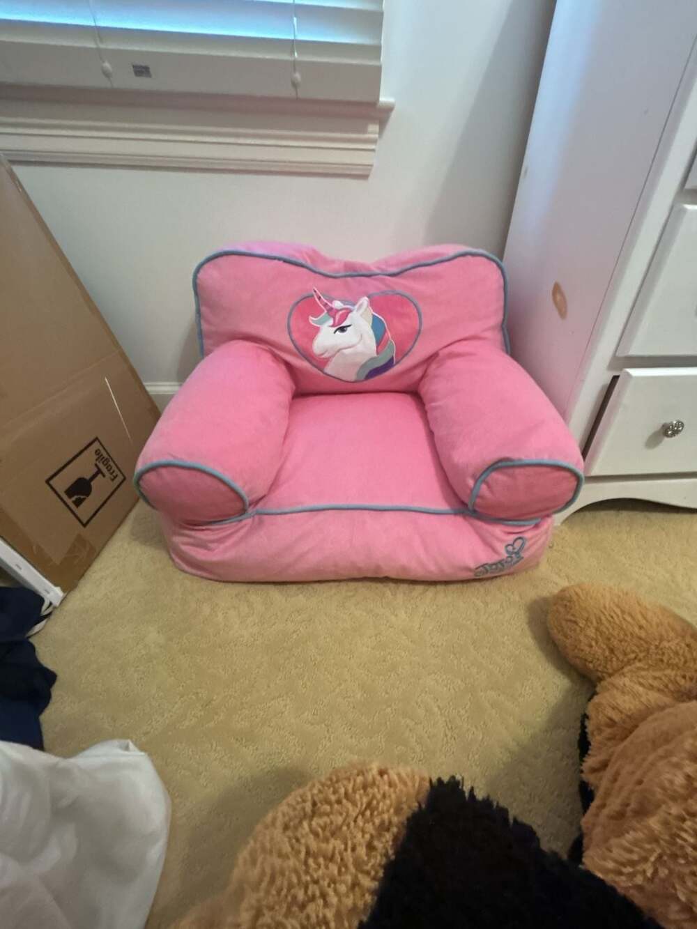JoJo Siwa Kids Pink Unicorn Plush Armchair Sofa